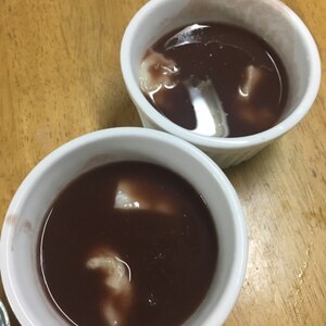 こしあんで作る簡単お汁粉